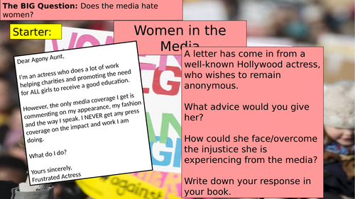 KS3 (7/8/9) Speech on Women in the media