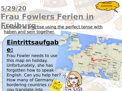 German - Mein Urlaub in Deutschland - Perfect tense