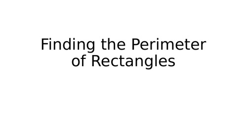 Find the perimeter of rectangles