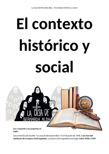 La casa de Bernarda Alba, social and historical context