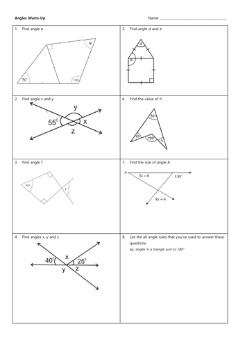 Parallel Lines and Transversals