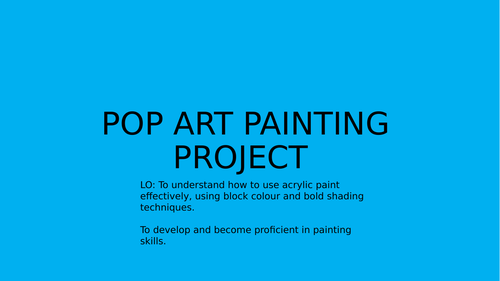 Pop Art painting project - Andy Warhol.