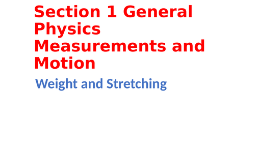 IGCSE Physics Section 1 General physics, Forces and momentum