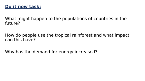 Urbanisation - push and pull factors