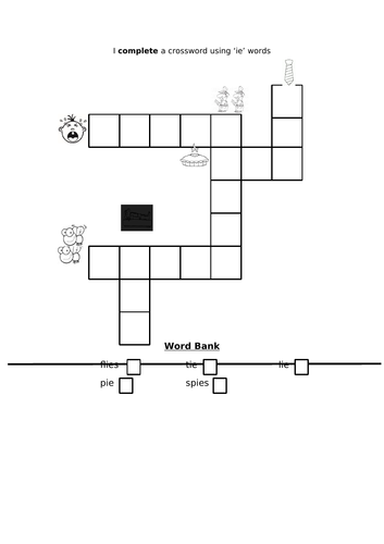 Phonics Visual Crosswords