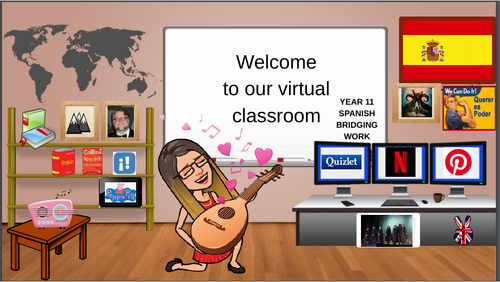 Bitmoji classroom: Transition Y11 GCSE Spanish  into Y12 A-level Spanish