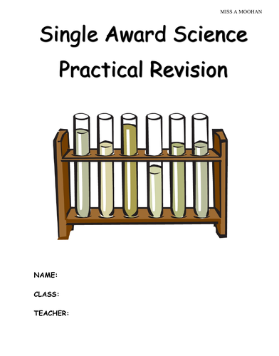 CCEA Single Award Science Pratical Revision Booklet