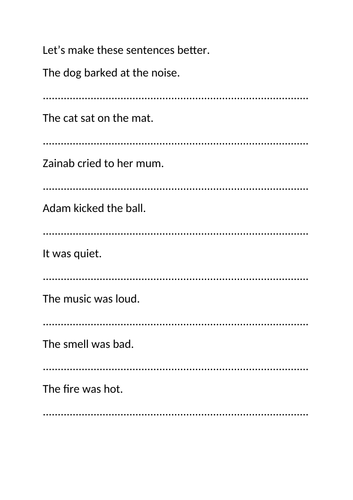 Writer bingo and make better sentences