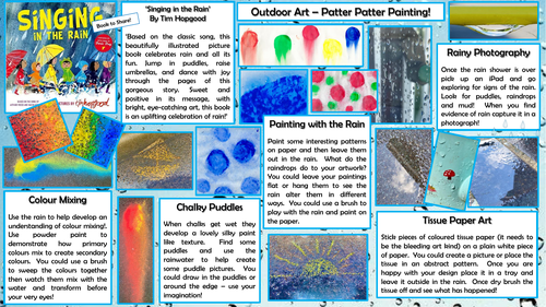 Outdoor Art - Pitter Patter Painting (rainy day)