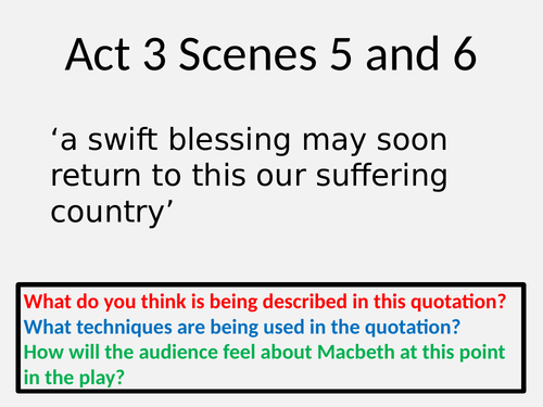 Act 3 Scene 5 and 6 Macbeth