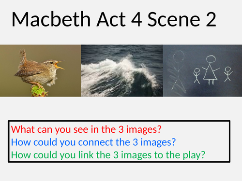 Act 4 Scene 2 Macbeth Lesson with Grade 7 exam response.