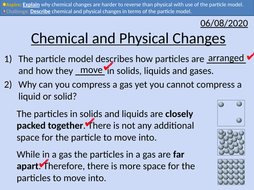 GCSE Chemistry: Chemical and Physical Changes