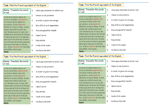 Food & Drink KS3 L4