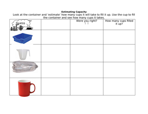 Primary 1 Measure Tasks