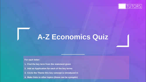 A-Z Economics, Economics Quiz