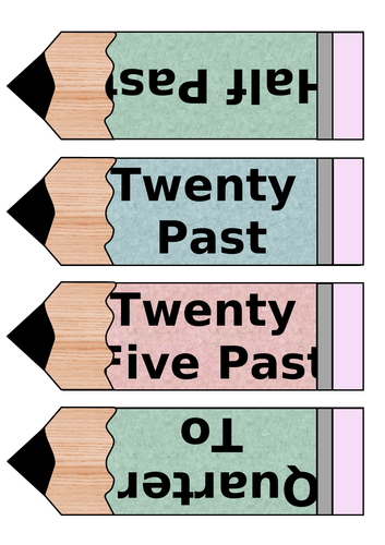 Pastel Clock Labels
