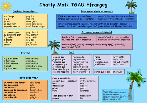 Chatty Mat - Ffrangeg/Cymraeg - French/Welsh
