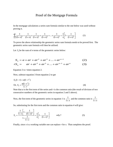 Mortgage Calculations -interactive | Teaching Resources