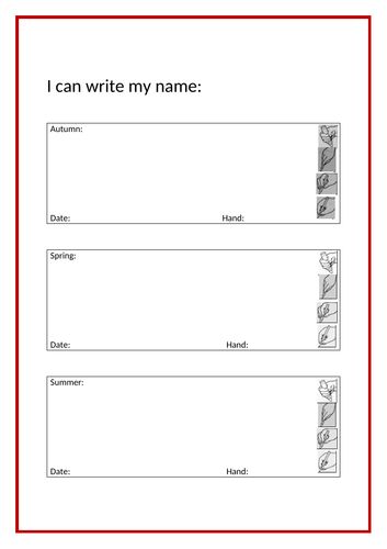 Write name assessment