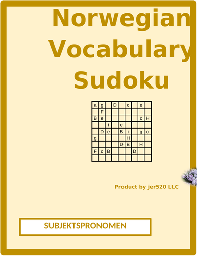 Subject Pronouns in Norwegian Sudoku