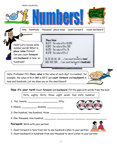 Numbers: Place value