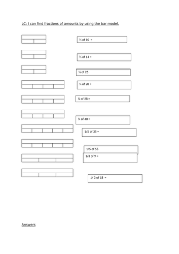 Using bar models to do division