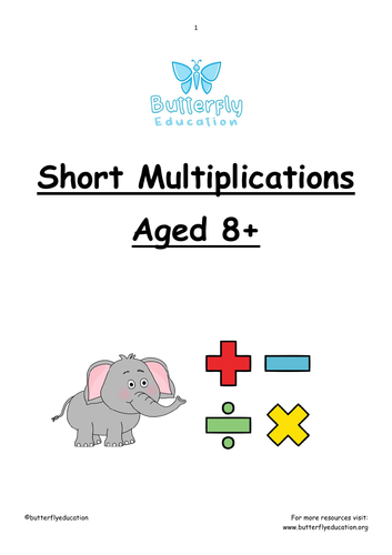 8+ Short Multiplication Workbook