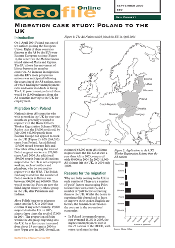 OCR A Level - Global Migration - Intra-Regional Flows