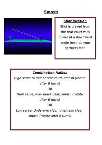 Badminton Lesson Plans - Year 8