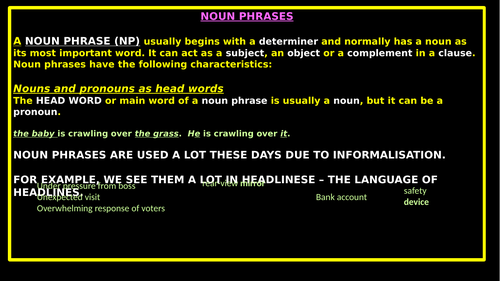 NOUN PHRASES