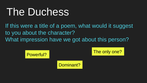 My Last Duchess: Analysis and Response