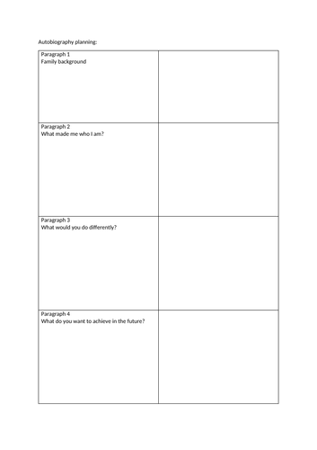 Year 5-6 Autobiography