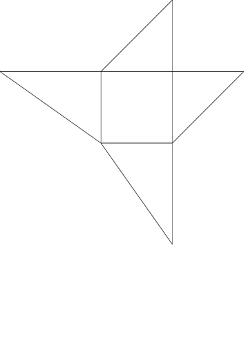 Square Based Pyramid Net (3 x Make a Cube)