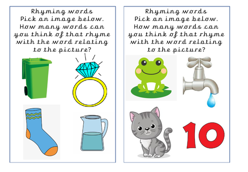 Rhyming Words Task