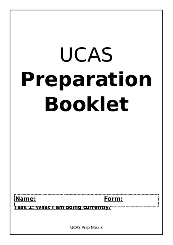 UCAS Prep Booklet