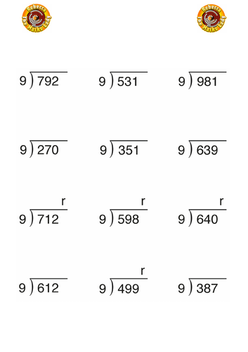 Division by 9 | Teaching Resources