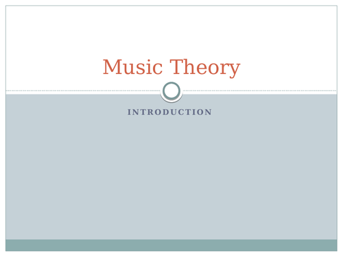 Music Theory Introduction Ks3 Ks4 Powerpoint