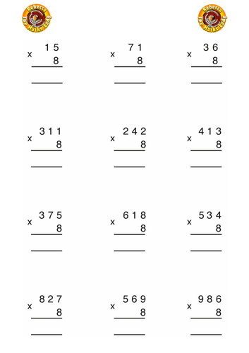 Multiplication by 8