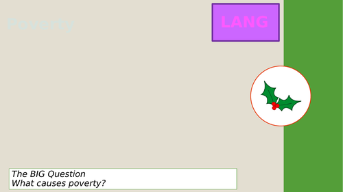 A Christmas Carol Language Paper 2 Poverty lesson