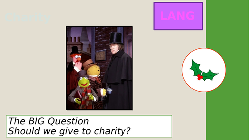 A Christmas Carol Charity English Language Paper 2 extended writing