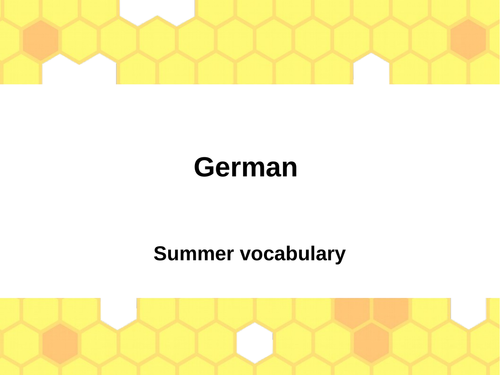 German summer words