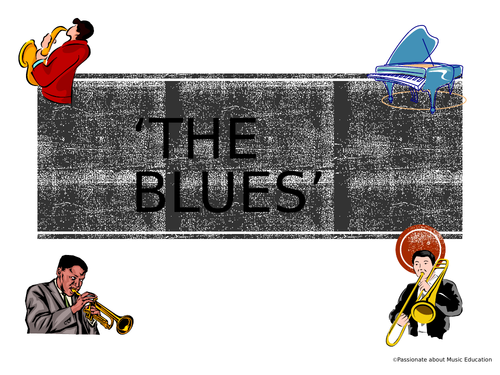 Learning the Blues walking bass line powerpoint for remote learning