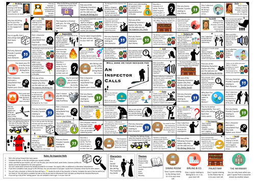 An Inspector Calls Revision Board Game