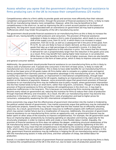 how long should a 25 mark essay be economics