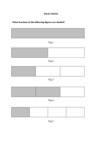 Fractions - Formal and Informal