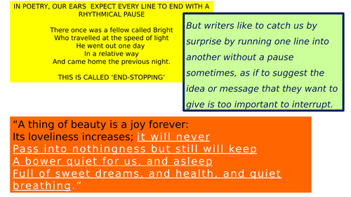 Enjambment and Caesura