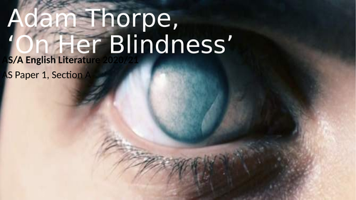 Thorpe, 'On Her Blindness'