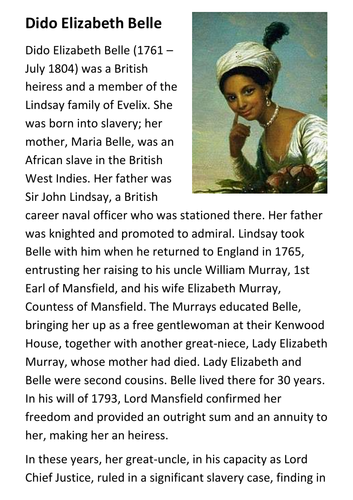 Dido Elizabeth Belle Handout