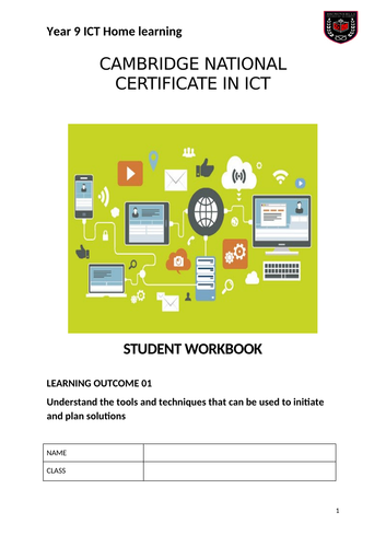 Information Technologies Unit 1 home learning resource