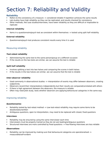 Psychology research methods exam questions gcse image